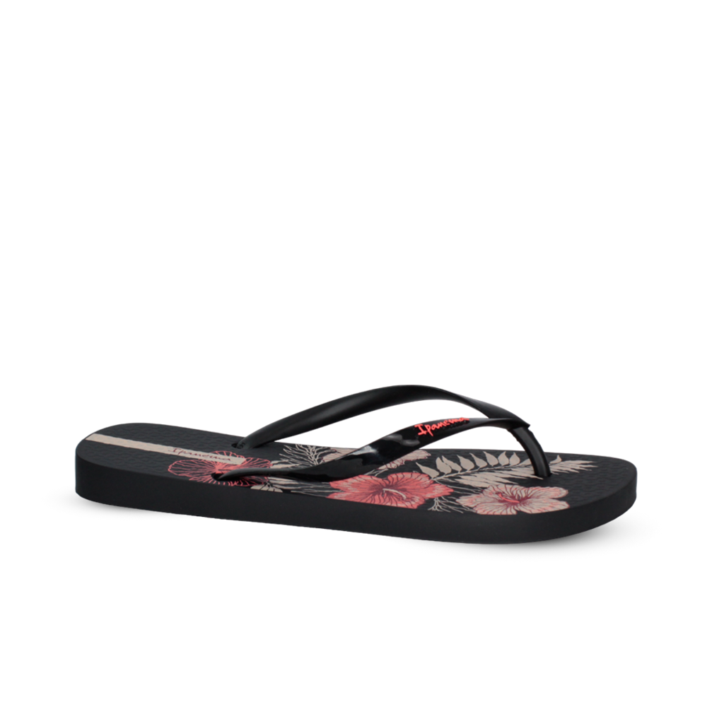 Chinelo Ipanema Orla Flores Feminino Preto