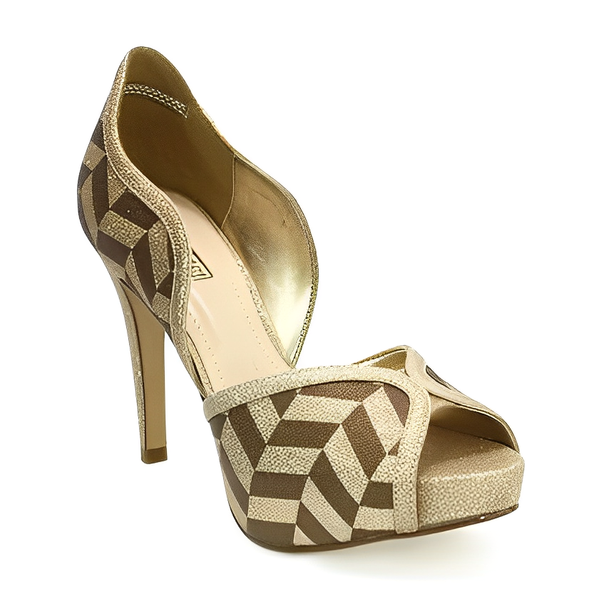 Sapato Divalesi Peep Toe Pattern Feminino