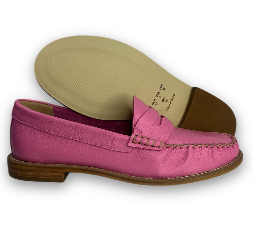 Sapato Parô Mocassim Couro Fly Solis Feminino Pink - loja online