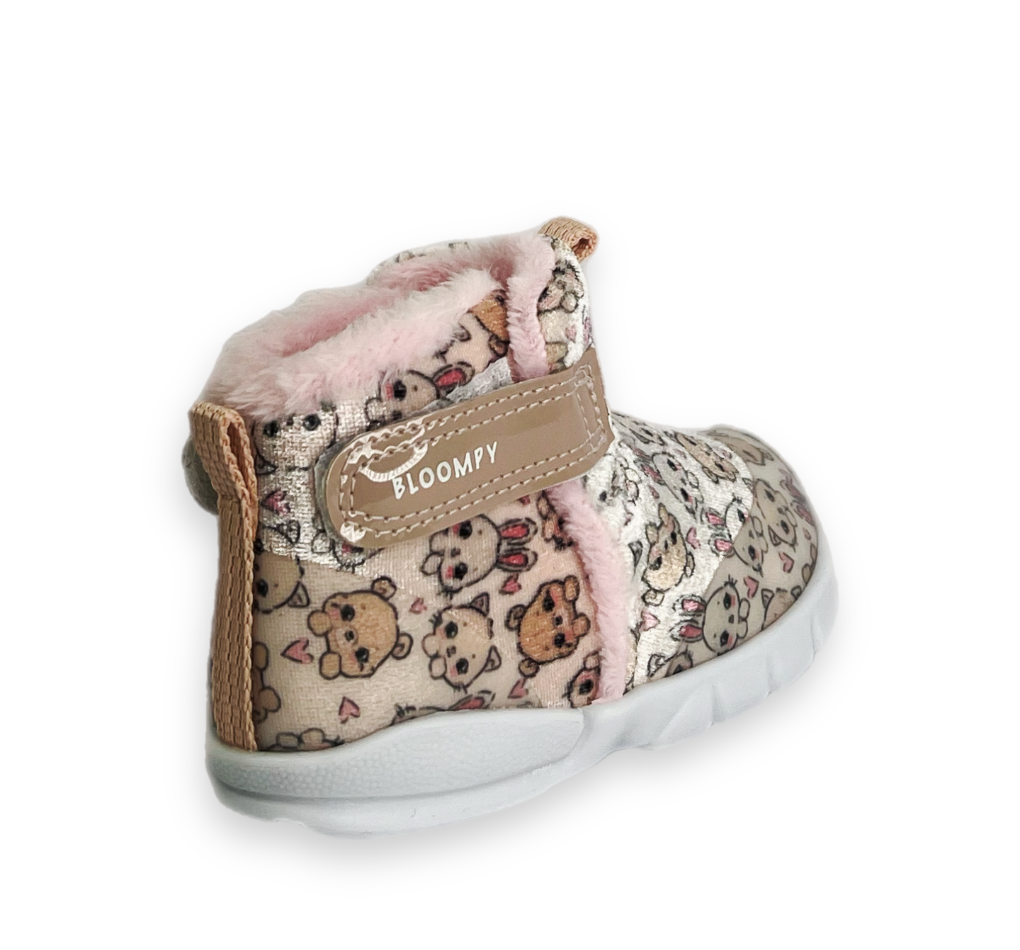 Bota Bloompy Forrada Baby Bichos Menina Rosa -  Marsol Calçados Online