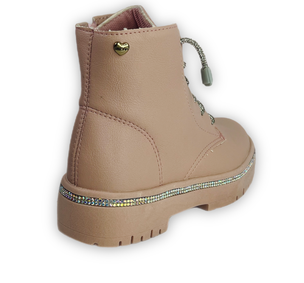 Bota Bloompy Versalhes Baby Napa Menina Rosa -  Marsol Calçados Online