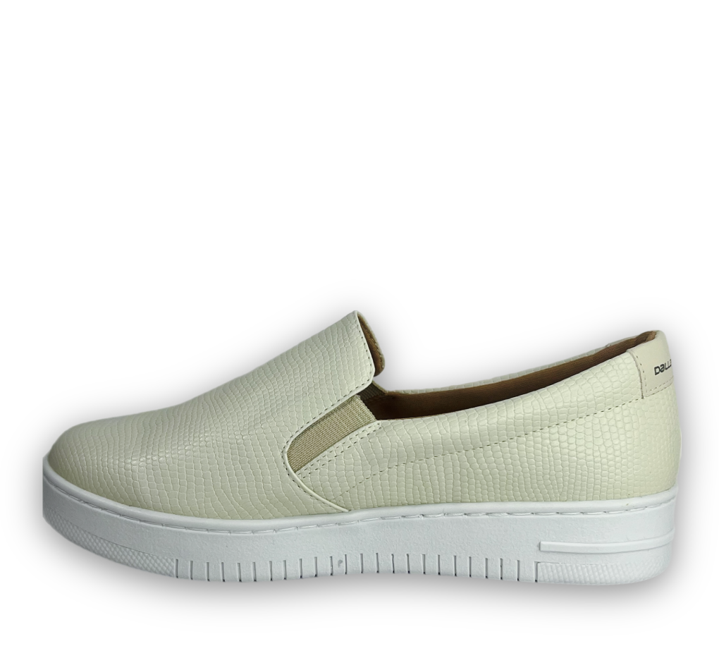 Tênis Della Vecchia Slip Napa Reptil Feminino Branco - comprar online