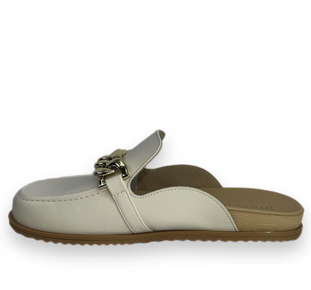 Sapato Mule Moleca Napa Turim Feminino Branco Off - comprar online