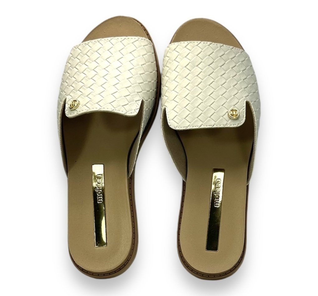 Chinelo Moleca Casual Napa Tresse Capri Neo Feminino Branco -  Marsol Calçados 