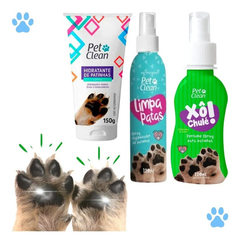 Kit Limpa Patas, Hidratante Patinhas, Xô Chulé P/ Cães Gatos