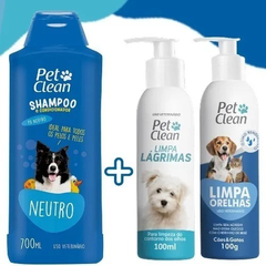 Kit Profissional Pra Cães E Gatos Shampoo /orelha/lagrima