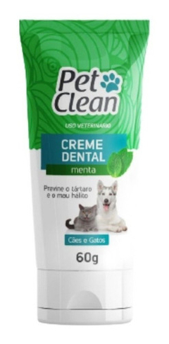 Creme Dental Menta Cães E Gatos 60g - Pet Clean