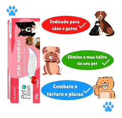 Kit Gel Dental + Spray Bucal + Escova Dedeira Pet Clean - comprar online
