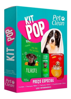 Kit Pop Pet Clean Shampoo, Condicionador E Perfume