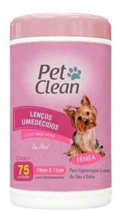 Kit 3 Lenços Umedecidos Fêmea Pet Clean 75 Unidades Cada - comprar online