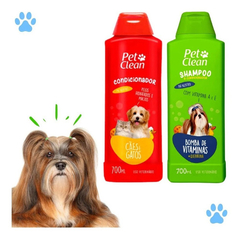 Kit Shampoo + Condicionador Para Cachorro E Gato Pet Clean