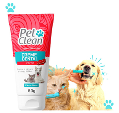 Creme Dental para Cães e Gatos Sabor Carne - Pet Clean - comprar online