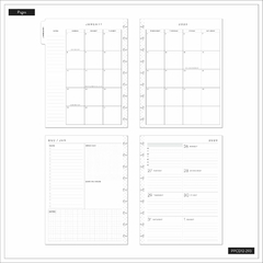 Classic Planner 2023 Dashboard - Zaewild Painted Blossoms - 12 Meses - The Happy Planner - loja online