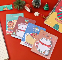 Bloco de Anotações Bichinhos Natal Sticky Notes Memo Pad - 30 folhas