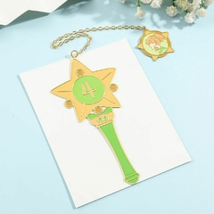 Marca Páginas em Metal com Corrente Luxo - Sailor Moon Magic Wand - Dream Big - Papelaria Criativa