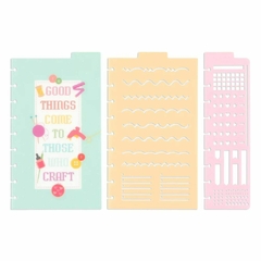 Réguas de Estêncil - Snap-In Journaling Stencil Bookmarks - Miss Maker - The Happy Planner - comprar online