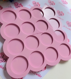 Molde de Silicone 16 Circulos de 3,5cm