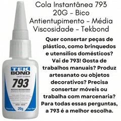 Cola Tek Bond 793 Adesivo Instantâneo 20g - comprar online