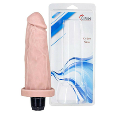 Prótese em cyber com vibrador 16,5X4,5CM - comprar online