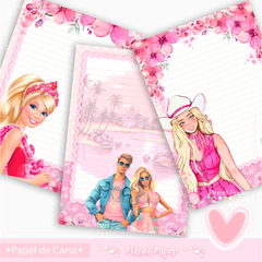 Papéis de Carta Barbie (20 modelos Diferenciados) - ♡ Editora Planet Paper ♡