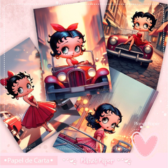 Papéis de Carta Betty Boop (4 Modelos)