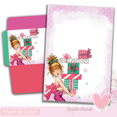 Papéis de Carta Sarah Kay (04 Papéis e 02 Envelopes)