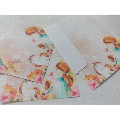 Papel de Carta Princesa (04 Papéis e 02 Envelopes) - comprar online