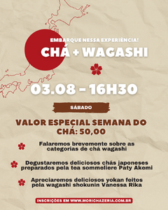 03.08 - Paty e Rika te convidam para uma incrível experiência de chá + Wagashi no pavilhão japonês do parque do Ibirapuera - comprar online