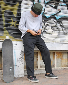 Pantalon Benzaa Crw Negro Gabardina Para Patinar