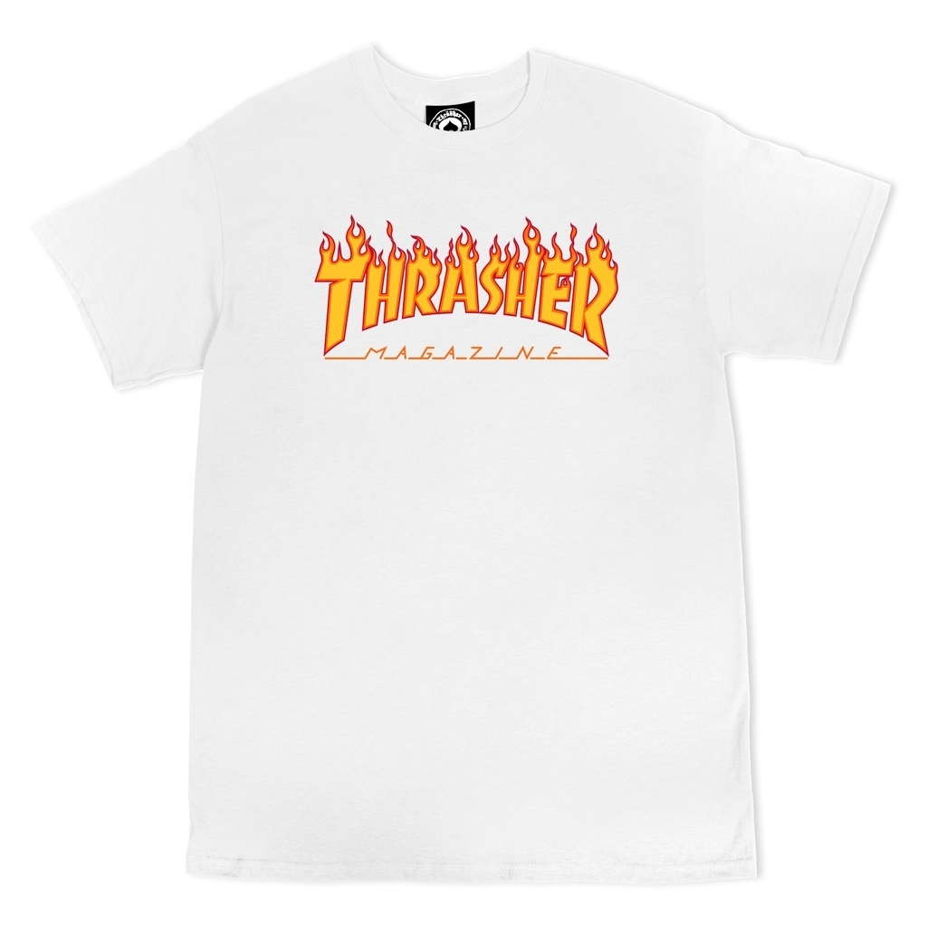 Playera thrasher blanca hotsell