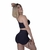 Conjunto Fitness Top e Shorts Cintura Alta Poliamida Empina Bumbum Detalhe Lateral - 037 - loja online