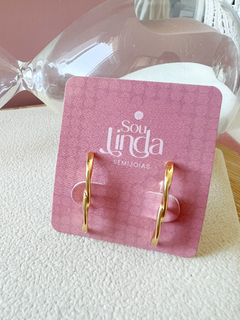 Ear Hook Torcido Dourado