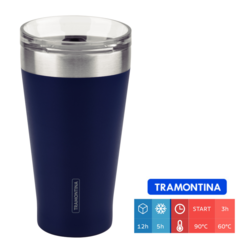 Copo Térmico Tramontina Azul com Tampa 550 ml 61646/525 - comprar online