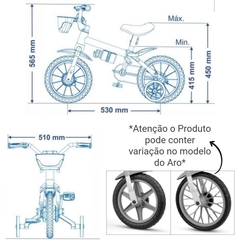 Bicicleta Infantil Nathor Aro 12 Stitch 101260160004 na internet