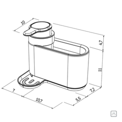 Imagem do Suporte Esponja com Dosador de Sabão Tram. 250 ml 94532045