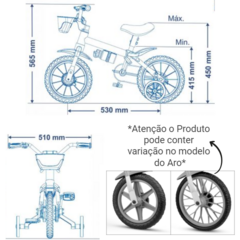 Bicicleta Infantil Nathor Aro 12 Fire Man 100010160036 na internet