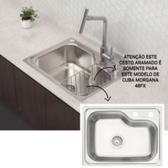 Cesta Aramada Tramontina 48FX Inox De Cuba Morgana - CASA ONLINE