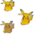 Sticker lenticular 3D de Pikachu (3 formas)