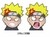 Stickers Lenticulares 3D Angry Naruto (2 formas)