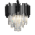 Lustre Cristal Midas Redondo Black 30cm 3xE14 - Preto na internet