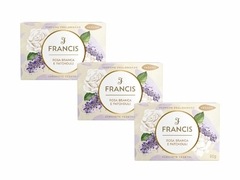 Kit 3 Sabonete Francis Rosa Branca e Patchouli 90g