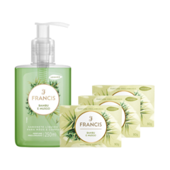 Kit 3 Sabonetes Bambu e Musgo 90g 1 líquido 259ml Francis Bambu e Musgo - comprar online