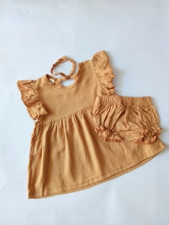 Vestido bebe con volado lisos