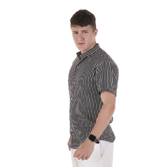 Camisa Lino Rayas Angostas - comprar online