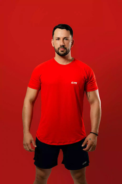 Camiseta Raglan Bolt Vermelha