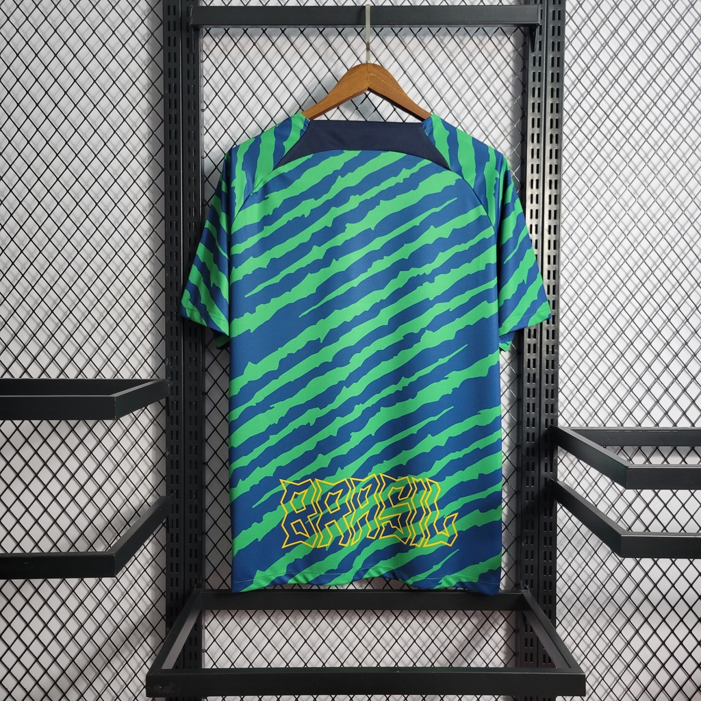 Camisa Brasil Pré-Jogo Verde Fluorescente – O Clã Sports