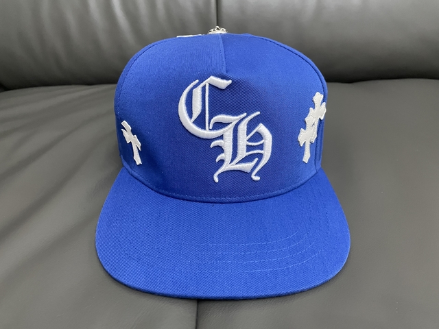 CAP Chrome Hearts Cross Patch Baseball Hat Blue
