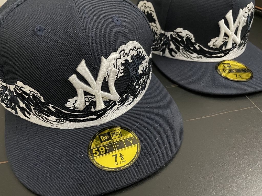CAP New York Yankees MLB Wave Navy 59FIFTY Fitted Cap