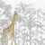 Painel de Parede Sketch com Girafa