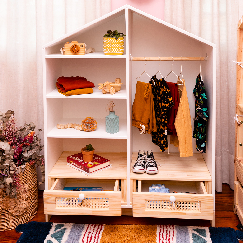 Gavetas de tela para closet cheap